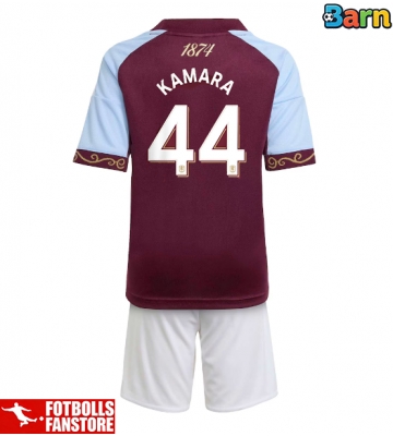 Aston Villa Boubacar Kamara #44 Hemmatröja Barn 2025-26 Kortärmad (+ Korta byxor)